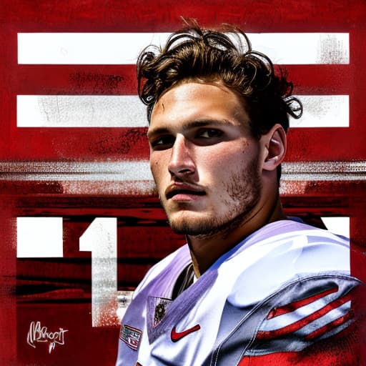 portrait+ style Nick Bosa queer face