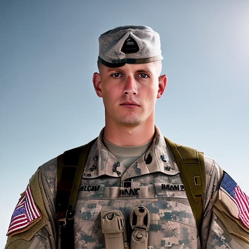 portrait+ style American soldier