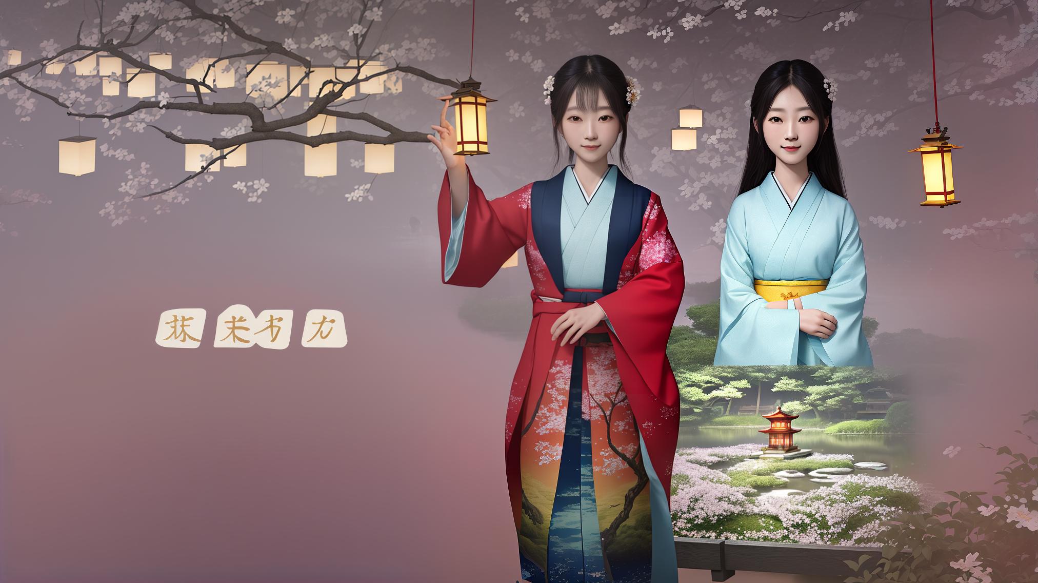  masterpiece, best quality, (fidelity:1.4), best quality, masterpiece, ultra high resolution, 8k resolution, night view inspired by Japanese art, featuring a garden illuminated by paper lanterns and a wooden bridge spanning a tranquil lake with a small Zen temple beside the lake.