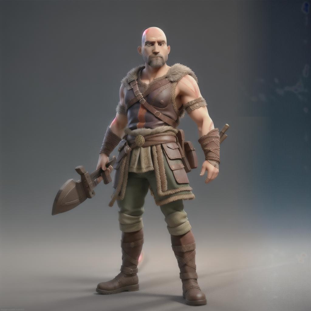  God of war hyperrealistic, full body, detailed clothing, highly detailed, cinematic lighting, stunningly beautiful, intricate, sharp focus, f/1. 8, 85mm, (centered image composition), (professionally color graded), ((bright soft diffused light)), volumetric fog, trending on instagram, trending on tumblr, HDR 4K, 8K