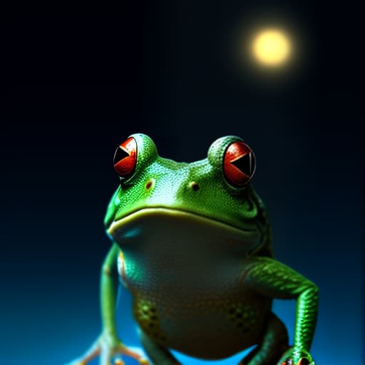 mdjrny-v4 style (a frog wearing blue jean), full body, Ghibli style, Anime, vibrant colors, HDR, Enhance, ((plain black background)), masterpiece, highly detailed, 4k, HQ, separate colors, bright colors