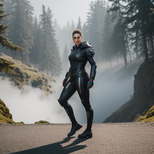  parcours hyperrealistic, full body, detailed clothing, highly detailed, cinematic lighting, stunningly beautiful, intricate, sharp focus, f/1. 8, 85mm, (centered image composition), (professionally color graded), ((bright soft diffused light)), volumetric fog, trending on instagram, trending on tumblr, HDR 4K, 8K