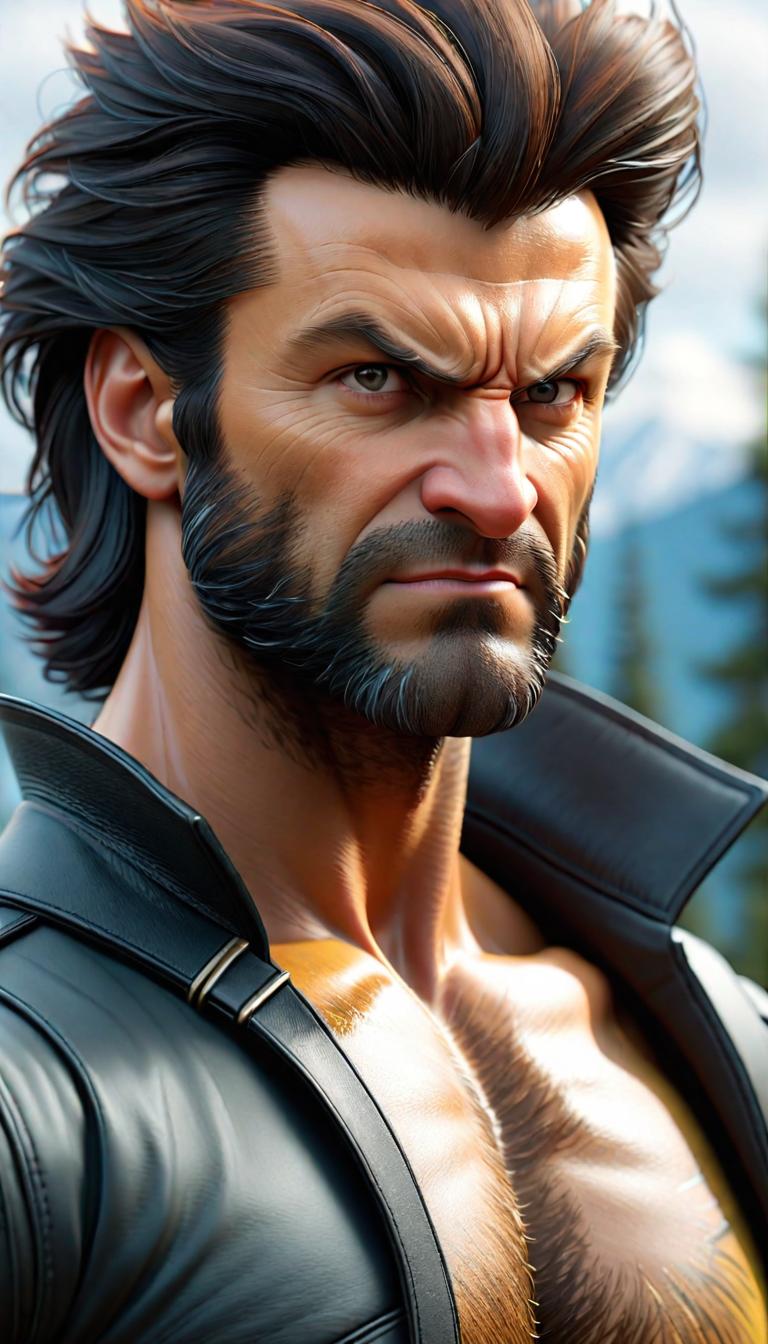  Professional 3D model of wolverine . Rendered with Octane, the model is highly detailed,dramatic lighting. hyperrealistic, full body, detailed clothing, highly detailed, cinematic lighting, stunningly beautiful, intricate, sharp focus, f/1. 8, 85mm, (centered image composition), (professionally color graded), ((bright soft diffused light)), volumetric fog, trending on instagram, trending on tumblr, HDR 4K, 8K