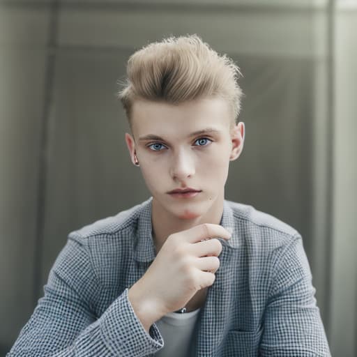 portrait+ style czech homosexual twink blonde very cute dude face