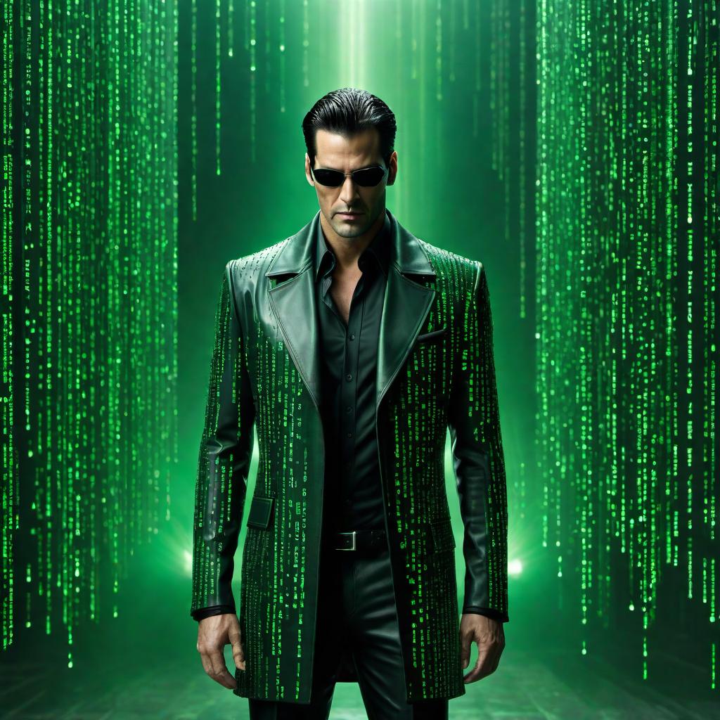  Create a graphical design resembling the Matrix digital rain effect using the words "Arizona Ron." The design should imitate the iconic cascading green code of the Matrix, with the words "Arizona Ron" appearing repeatedly in a stylized, digital font. The background should be black, and the words "Arizona Ron" should be in various shades of green, giving the impression of streaming code. Emphasize a sense of digital, futuristic aesthetics. hyperrealistic, full body, detailed clothing, highly detailed, cinematic lighting, stunningly beautiful, intricate, sharp focus, f/1. 8, 85mm, (centered image composition), (professionally color graded), ((bright soft diffused light)), volumetric fog, trending on instagram, trending on tumblr, HDR 4K, 8K