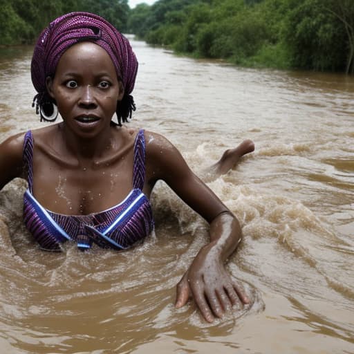  african woman drowning in the river