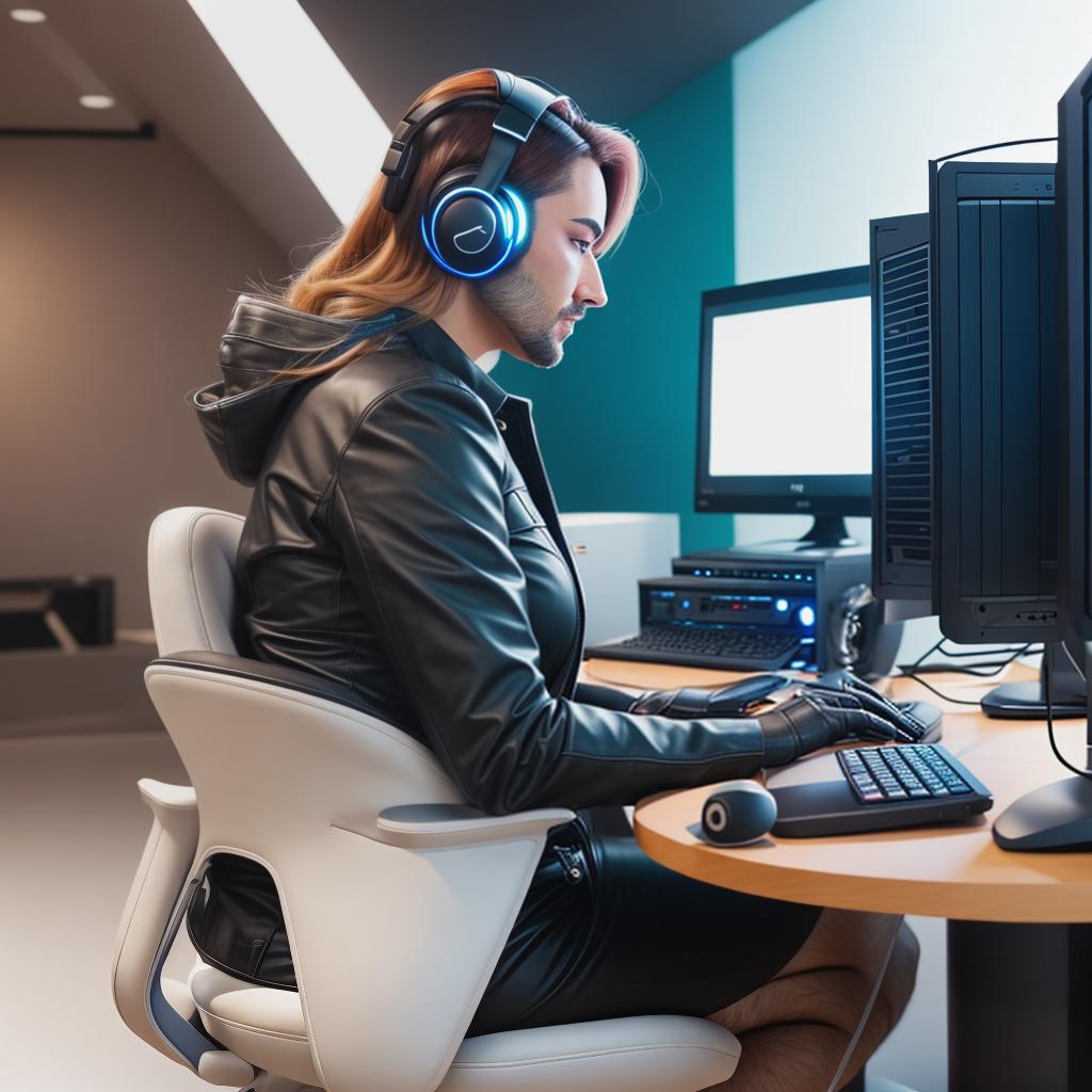  raccoon sitting in gaming chair front a computer on desktop, ((semi anthropomorphic)),(full body), tail, belly, sitting, fat, (chubby), (((white background))), solo, desktop, gaming chair, side view,  [[[clothes]]] hyperrealistic, full body, detailed clothing, highly detailed, cinematic lighting, stunningly beautiful, intricate, sharp focus, f/1. 8, 85mm, (centered image composition), (professionally color graded), ((bright soft diffused light)), volumetric fog, trending on instagram, trending on tumblr, HDR 4K, 8K