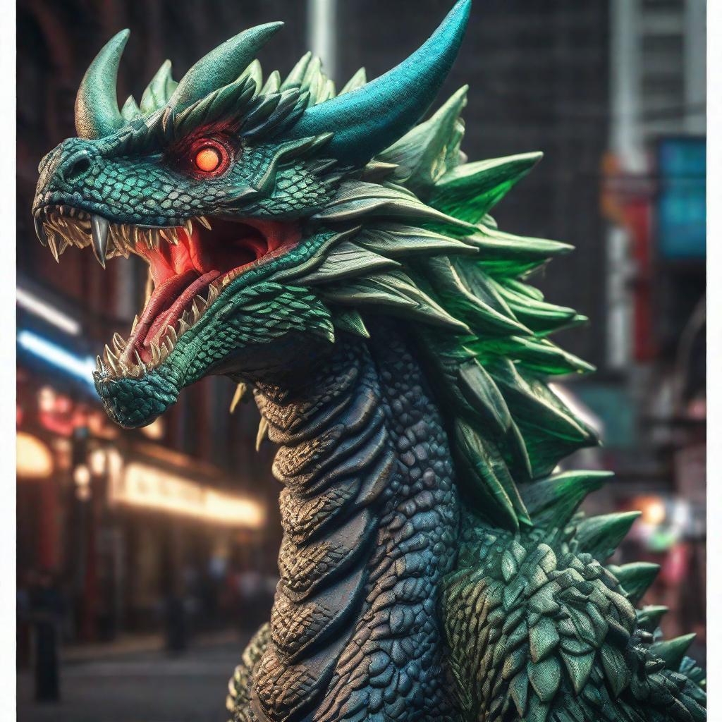  Kaiju as a el salvador hyperrealistic, full body, detailed clothing, highly detailed, cinematic lighting, stunningly beautiful, intricate, sharp focus, f/1. 8, 85mm, (centered image composition), (professionally color graded), ((bright soft diffused light)), volumetric fog, trending on instagram, trending on tumblr, HDR 4K, 8K