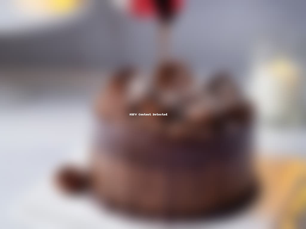  A closeup, ultradetailed image of a glossy chocolate ganache being poured over a decadent chocolate cake, with the smooth, rich texture of the ganache reflecting the soft glow of ambient light, highlighting the intricate swirls and ripples of the chocolate as it cascades down the sides of the cake, creating an irresistible and indulgent dessert masterpiece. hyperrealistic, full body, detailed clothing, highly detailed, cinematic lighting, stunningly beautiful, intricate, sharp focus, f/1. 8, 85mm, (centered image composition), (professionally color graded), ((bright soft diffused light)), volumetric fog, trending on instagram, trending on tumblr, HDR 4K, 8K