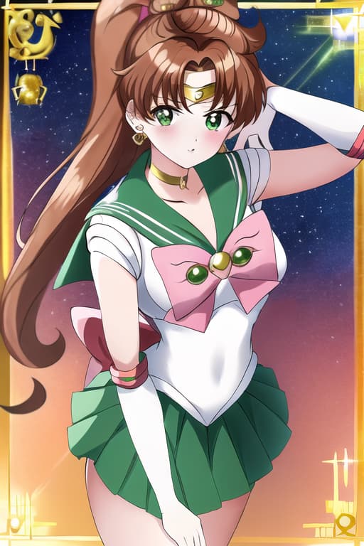  (sailor jupiter:1.3), (masterpiece), (highest quality), (intricate), (high detail),women, masterpiece, best quality, high quality, solo