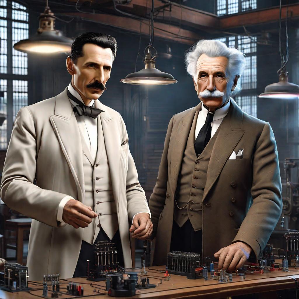  Nikola tesla and Albert Einstein training in the gy hyperrealistic, full body, detailed clothing, highly detailed, cinematic lighting, stunningly beautiful, intricate, sharp focus, f/1. 8, 85mm, (centered image composition), (professionally color graded), ((bright soft diffused light)), volumetric fog, trending on instagram, trending on tumblr, HDR 4K, 8K