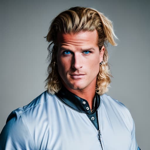 portrait+ style Dolph Ziggler queer face