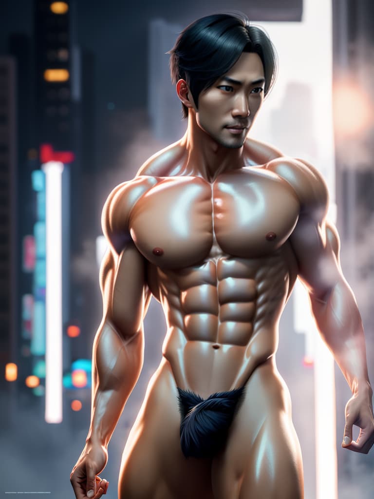  Asiatic，whole body，policeman，naked whole body，muscular, fit, handsome, young, passionate，strong，naked,sfw, actual 8K portrait photo of gareth person, portrait, happy colors, bright eyes, clear eyes, warm smile, smooth soft skin，symmetrical, anime wide eyes, soft lighting, by makoto shinkai, stanley artgerm lau, wlop, rossdraws hyperrealistic, full body, detailed clothing, highly detailed, cinematic lighting, stunningly beautiful, intricate, sharp focus, f/1. 8, 85mm, (centered image composition), (professionally color graded), ((bright soft diffused light)), volumetric fog, trending on instagram, trending on tumblr, HDR 4K, 8K