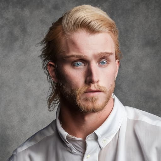 portrait+ style wwe queer blonde hunk dude face