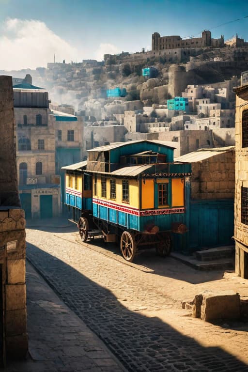  The city of Hebron after 100 years hyperrealistic, full body, detailed clothing, highly detailed, cinematic lighting, stunningly beautiful, intricate, sharp focus, f/1. 8, 85mm, (centered image composition), (professionally color graded), ((bright soft diffused light)), volumetric fog, trending on instagram, trending on tumblr, HDR 4K, 8K