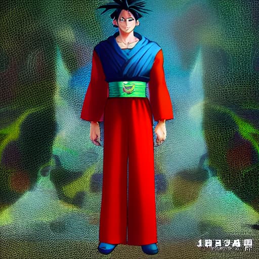  goku hyperrealistic, full body, detailed clothing, highly detailed, cinematic lighting, stunningly beautiful, intricate, sharp focus, f/1. 8, 85mm, (centered image composition), (professionally color graded), ((bright soft diffused light)), volumetric fog, trending on instagram, trending on tumblr, HDR 4K, 8K