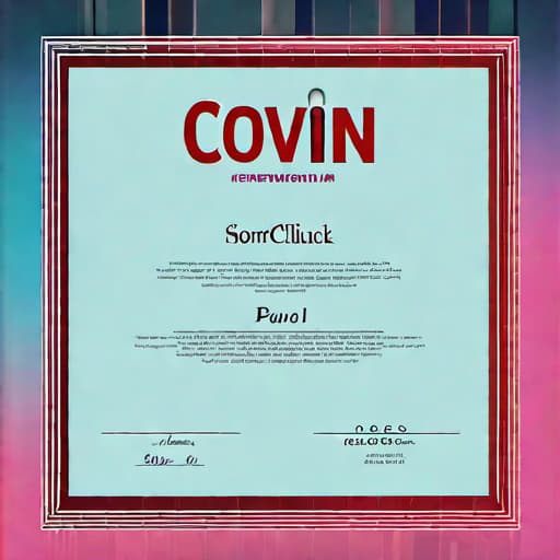  in a retrowave style, how to make covin certificate in one click?