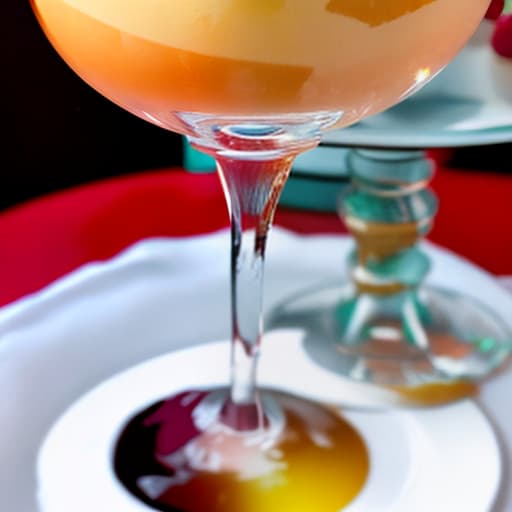  Close up of a dessert in a wine glass colorés