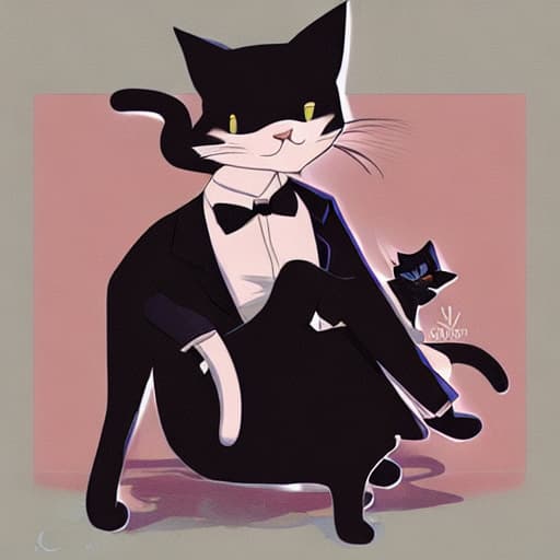  A cat wearing a formal