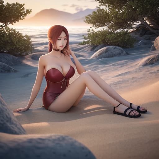  a beautiful anime girl on the beach hyperrealistic, full body, detailed clothing, highly detailed, cinematic lighting, stunningly beautiful, intricate, sharp focus, f/1. 8, 85mm, (centered image composition), (professionally color graded), ((bright soft diffused light)), volumetric fog, trending on instagram, trending on tumblr, HDR 4K, 8K