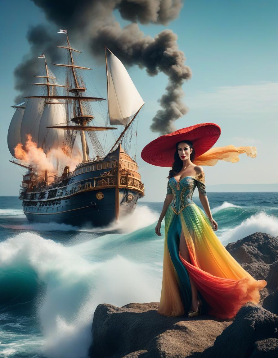  nautical themed A remarkable abstract fairy tale picture of the world, bright colors mixed with reality and the world. Soft colored smoke. . sea, ocean, ships, maritime, beach, marine life, highly detailed hyperrealistic, full body, detailed clothing, highly detailed, cinematic lighting, stunningly beautiful, intricate, sharp focus, f/1. 8, 85mm, (centered image composition), (professionally color graded), ((bright soft diffused light)), volumetric fog, trending on instagram, trending on tumblr, HDR 4K, 8K