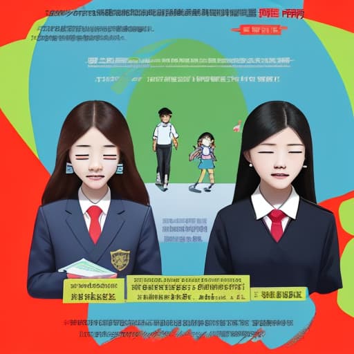  The theme is "Beware of bullying in school, you and I walk with good", Design an anti-bullying flyer and introduce the design concept Chinese propaganda,