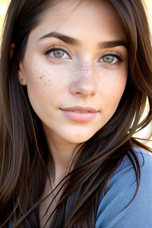   old dark brown hair amber eyes freckles