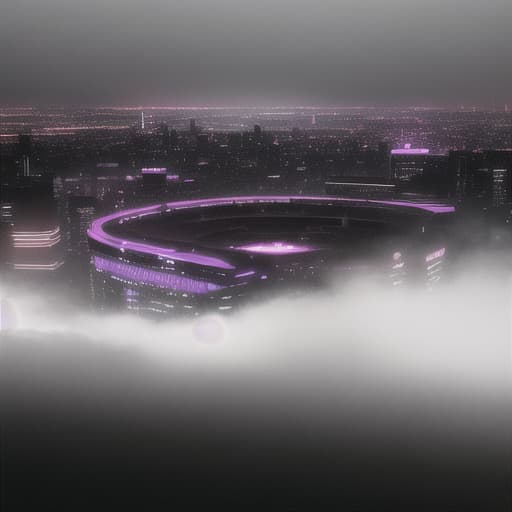  Beautiful cyberpunk futuristic city with magic artefacts, purple and red color_pallettes, big landscape, large-scale structures, panoramic view, ((8k, best resolution)), night time, {neon included}, hardwave style, foggy&wet weather, volumetric light through a fog, fog lights, deep atmosphere, without people, ((no overexposed, better color_balance&harmony, low-level contrast)), flying island, future USA, dark photo, ((photo for sleeping))