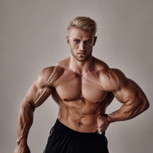 portrait+ style Russian queer fitness model blonde hunk dude face