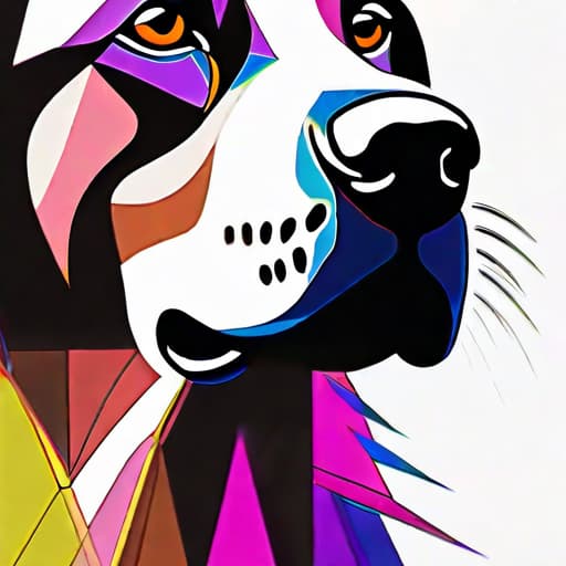  labrador dog created from multicolored abstract shapes, (((white background))), Carne Griffiths, Leonid Afremov, ultra hd, vivid and realistic colors, highly detailed, UHD drawing, pen and ink, perfect composition, beautiful, detailed, intricate, incredibly detailed Octane rendering trend on artstation, 8k art photography, photorealistic concept art, smooth and perfect natural volumetric cinematic light., ultra hd, realistic, vivid colors, highly detailed, UHD drawing, pen and ink, perfect composition, beautiful detailed intricate insanely detailed octane render trending on artstation, 8k artistic photography, photorealistic concept art, soft natural volumetric cinematic perfect light hyperrealistic, full body, detailed clothing, highly detailed, cinematic lighting, stunningly beautiful, intricate, sharp focus, f/1. 8, 85mm, (centered image composition), (professionally color graded), ((bright soft diffused light)), volumetric fog, trending on instagram, trending on tumblr, HDR 4K, 8K