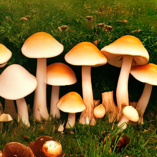  Mushrooms in yellow color