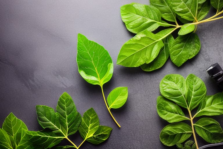  vitamin c leaves and liquid water things only without background