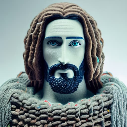 woolitize Jesus Christ sing song hyperrealistic, full body, detailed clothing, highly detailed, cinematic lighting, stunningly beautiful, intricate, sharp focus, f/1. 8, 85mm, (centered image composition), (professionally color graded), ((bright soft diffused light)), volumetric fog, trending on instagram, trending on tumblr, HDR 4K, 8K