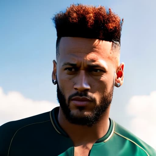 redshift style Neymar hyperrealistic, full body, detailed clothing, highly detailed, cinematic lighting, stunningly beautiful, intricate, sharp focus, f/1. 8, 85mm, (centered image composition), (professionally color graded), ((bright soft diffused light)), volumetric fog, trending on instagram, trending on tumblr, HDR 4K, 8K