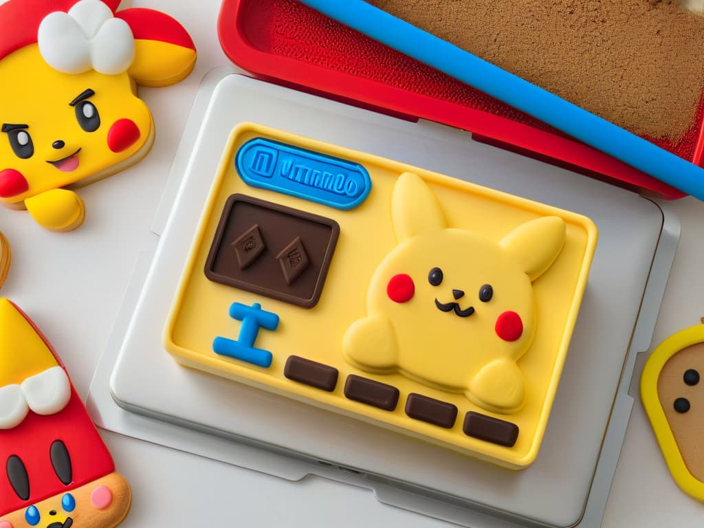  An ultradetailed, 8k resolution image of a sleek, minimalist kitchen countertop adorned with a variety of Nintendothemed baking utensils and gadgets. The image showcases a collection of intricately designed cookie cutters shaped like iconic Nintendo characters such as Mario, Zelda, and Pikachu, alongside a sleek Nintendo Switchinspired digital kitchen scale, a powerup mushroom silicone spatula, and a colorful set of Yoshi egg measuring cups. The background features soft, ambient lighting that highlights the clean lines and modern aesthetic of the kitchen space, creating a visually appealing and aspirational scene for fans of Nintendo looking to elevate their baking experience. hyperrealistic, full body, detailed clothing, highly detailed, cinematic lighting, stunningly beautiful, intricate, sharp focus, f/1. 8, 85mm, (centered image composition), (professionally color graded), ((bright soft diffused light)), volumetric fog, trending on instagram, trending on tumblr, HDR 4K, 8K