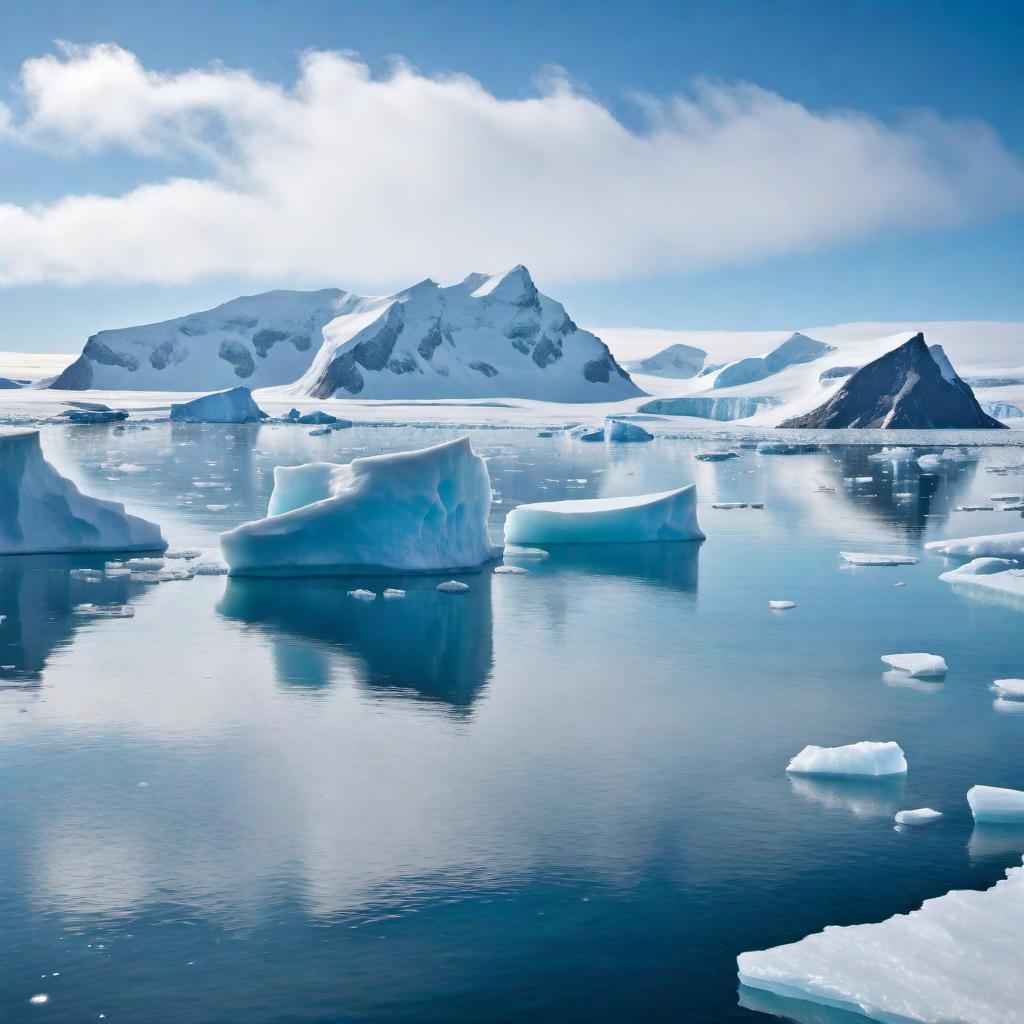  a stark and cold visual of Antarctica, displaying a landscape covered in ice and snow, with icebergs floating in the sea and a clear, icy blue sky overhead hyperrealistic, full body, detailed clothing, highly detailed, cinematic lighting, stunningly beautiful, intricate, sharp focus, f/1. 8, 85mm, (centered image composition), (professionally color graded), ((bright soft diffused light)), volumetric fog, trending on instagram, trending on tumblr, HDR 4K, 8K