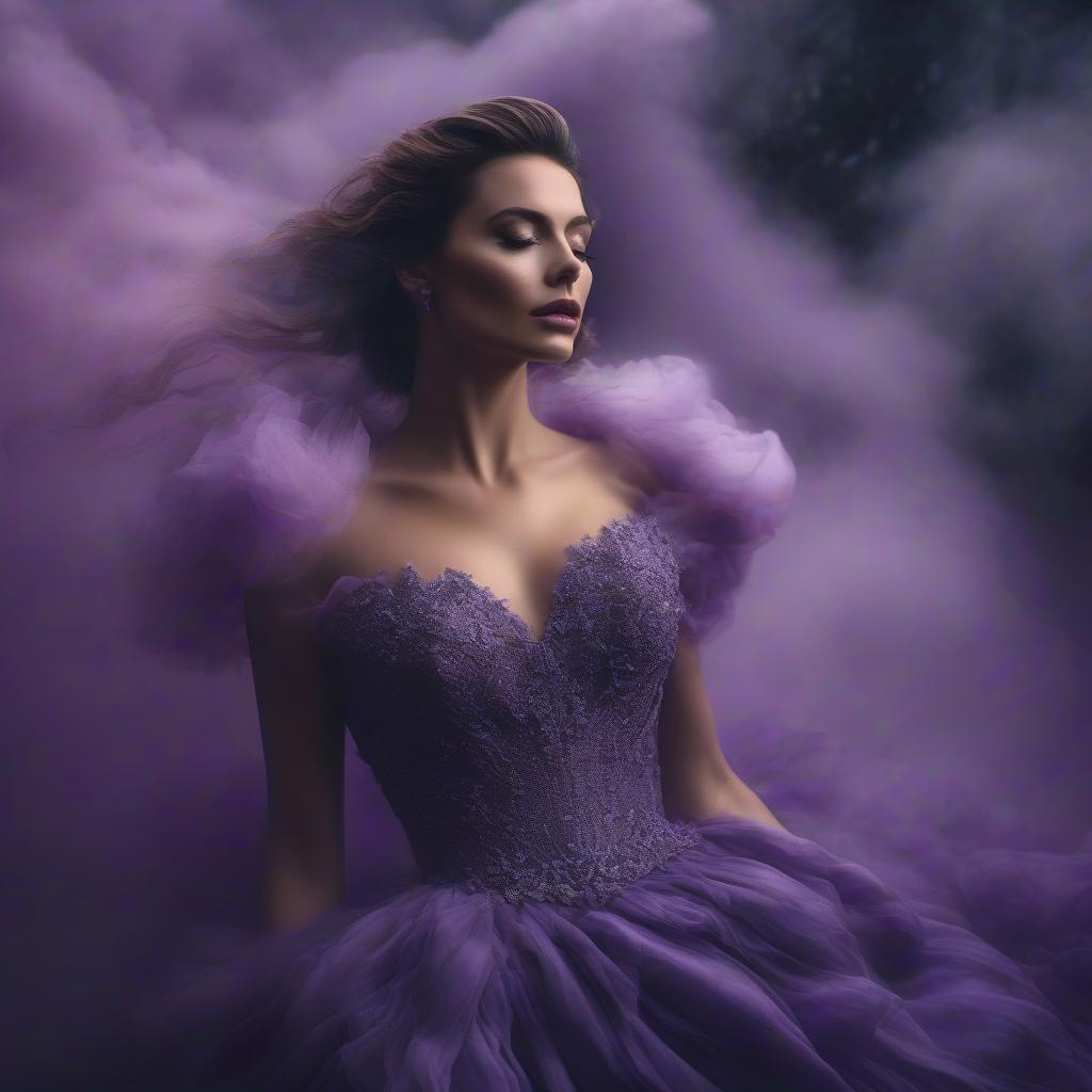  A beauty in a violet dress dies at night under an avalanche. hyperrealistic, full body, detailed clothing, highly detailed, cinematic lighting, stunningly beautiful, intricate, sharp focus, f/1. 8, 85mm, (centered image composition), (professionally color graded), ((bright soft diffused light)), volumetric fog, trending on instagram, trending on tumblr, HDR 4K, 8K