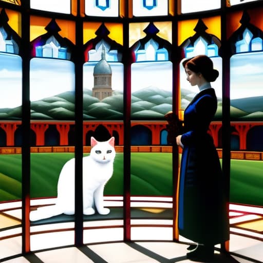  (((stained glass))), ((complex and interesting work of art arranged in a cage like structure)), cat and woman's face, facial expressions, deep insight, watercolor, artstation trend, sharp focus, studio photography, intricate details , very detailed hyperrealistic, full body, detailed clothing, highly detailed, cinematic lighting, stunningly beautiful, intricate, sharp focus, f/1. 8, 85mm, (centered image composition), (professionally color graded), ((bright soft diffused light)), volumetric fog, trending on instagram, trending on tumblr, HDR 4K, 8K