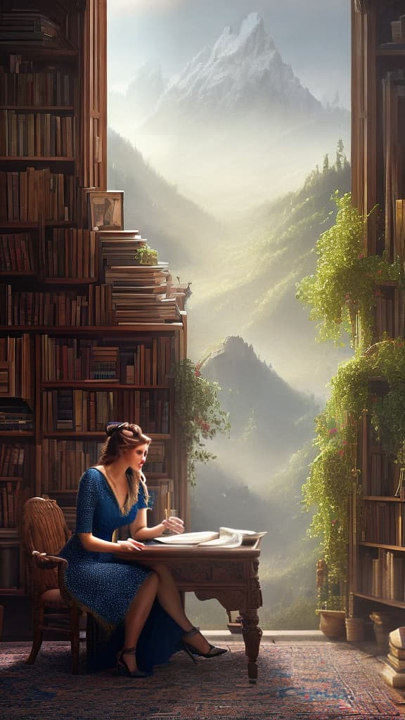  ((Masterpiece)), (((best quality))), 8k, high detailed, ultra-detailed. A girl sitting in a classroom. A mountain landscape patterned wallpaper, vibrant colors, intricate details, (sunlight streaming through the window), (books neatly arranged on the desk), (a pencil sketch of the mountains on the blackboard), (a vase of fresh flowers on the windowsill). hyperrealistic, full body, detailed clothing, highly detailed, cinematic lighting, stunningly beautiful, intricate, sharp focus, f/1. 8, 85mm, (centered image composition), (professionally color graded), ((bright soft diffused light)), volumetric fog, trending on instagram, trending on tumblr, HDR 4K, 8K