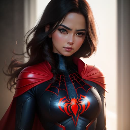  spider woman superhero spiderwoman , hyperrealistic, high quality, highly detailed, perfect lighting, intricate, sharp focus, f/1. 8, 85mm, (centered image composition), (professionally color graded), ((bright soft diffused light)), trending on instagram, HDR 4K, 8K