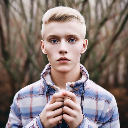 portrait+ style russian homosexual queer twink blonde very cute dude face