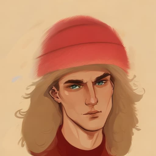 portrait+ style Russian queer supermodel blonde hunk dude face