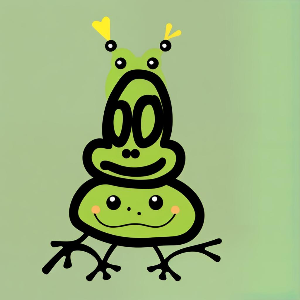  a cartoon character of a frog, best quality, masterpiece