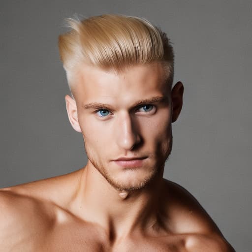 portrait+ style czech homosexual queer fitness model blonde very cute dude face