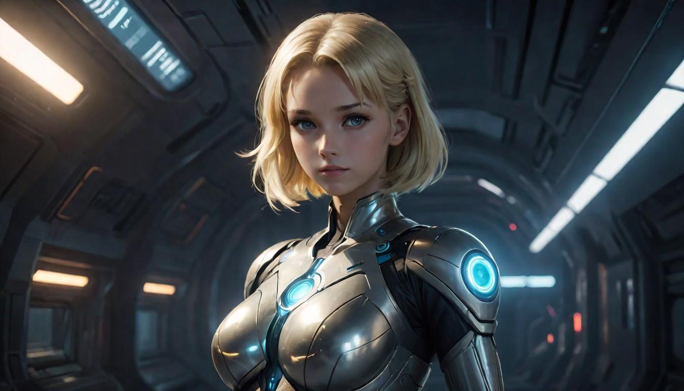  1girl, large busted attractive blonde arian female humanoid, subtle glowing orbs, mystical atmosphere, high tech clothing clad in sleek, futuristic costume with metallic accents and form fitting designs, marvel superhero comics style, unreal engine rendering