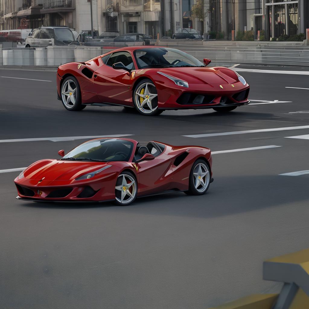  masterpiece, best quality, red ferrari