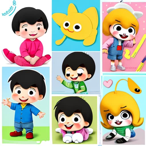  Design a cute cartoon,