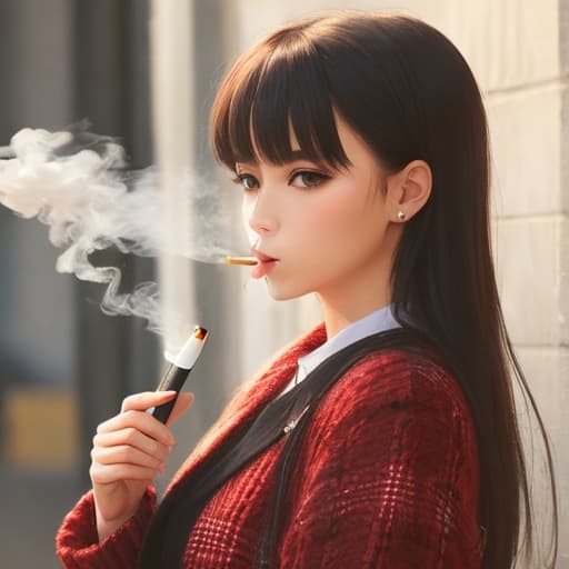  Girl smoking cigarettes Girl Cute