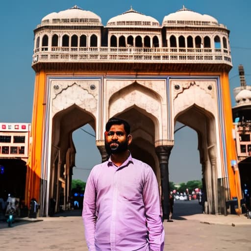 lnkdn photography a person in front of charminar