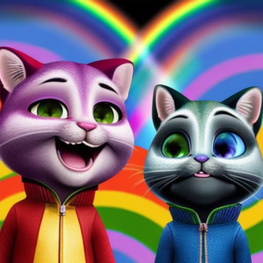  Talking Tom Rainbow Animation